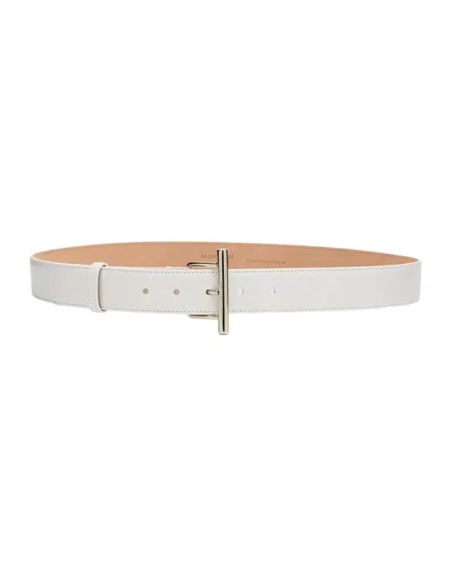 McQueen T-Bar Skinny Leather Belt