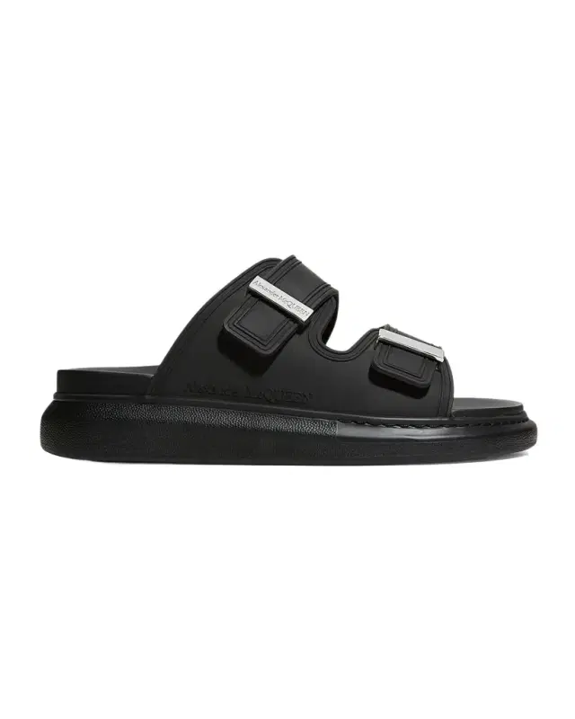 McQueen Men 's Rubber Double-Buckle Sandals