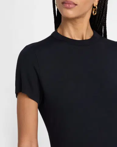 Frame Ribbed Crewneck Baby Tee | Thumbnail 5