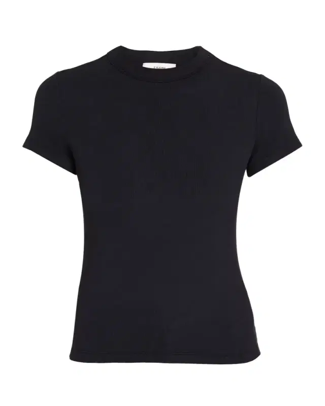 FRAME Ribbed Crewneck Baby Tee