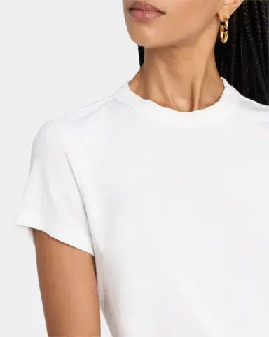 Frame Ribbed Crewneck Baby Tee | Thumbnail 5