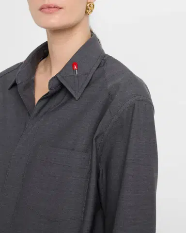 Bottega Veneta Matches-Collar Travel Light Wool Shirt | Thumbnail 5 Bottega Veneta Matches-Collar Travel Light Wool Shirt | Thumbnail 5