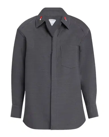 Bottega Veneta Matches-Collar Travel Light Wool Shirt | Thumbnail 1 Bottega Veneta Matches-Collar Travel Light Wool Shirt | Thumbnail 1
