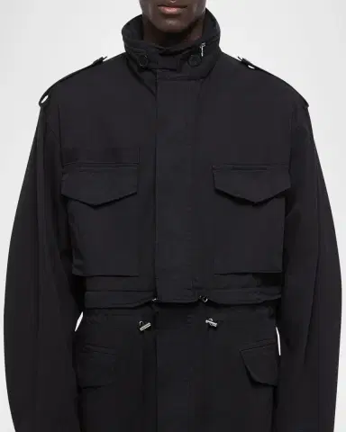Helmut Lang Men's Field Jacket with Stowaway Hood | Thumbnail 5 Helmut Lang Men's Field Jacket with Stowaway Hood | Thumbnail 5