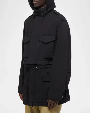 Helmut Lang Men's Field Jacket with Stowaway Hood | Thumbnail 7 Helmut Lang Men's Field Jacket with Stowaway Hood | Thumbnail 7