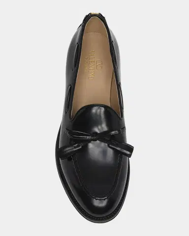 Valentino Garavani Men's Bowshire Leather Loafers | Thumbnail 6