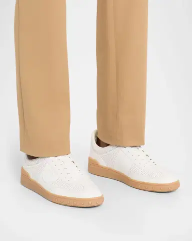Valentino Garavani Men's Upvillage Perforated Napa Leather Low-Top Sneakers | Thumbnail 2 Valentino Garavani Men's Upvillage Perforated Napa Leather Low-Top Sneakers | Thumbnail 2