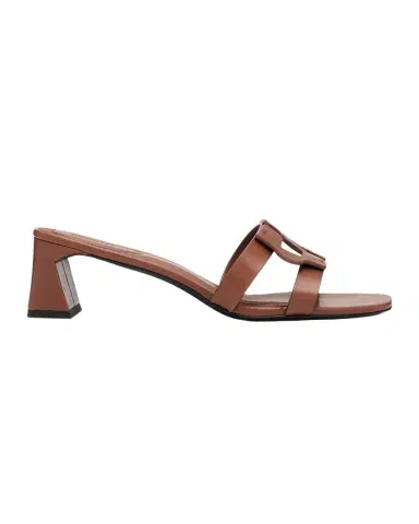 SIMKHAI Leather Monogram Mule Sandals | Thumbnail 1
