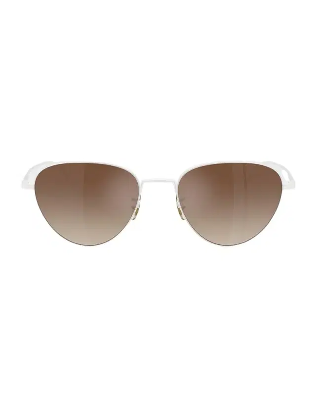 Khaite x Oliver Peoples 1991C Steel Aviator Sunglasses