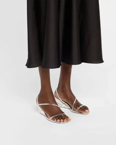 Simkhai Bridget Metallic Wedge Strappy Sandals | Thumbnail 2 Simkhai Bridget Metallic Wedge Strappy Sandals | Thumbnail 2