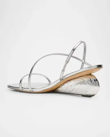 Simkhai Bridget Metallic Wedge Strappy Sandals | Thumbnail 4 Simkhai Bridget Metallic Wedge Strappy Sandals | Thumbnail 4