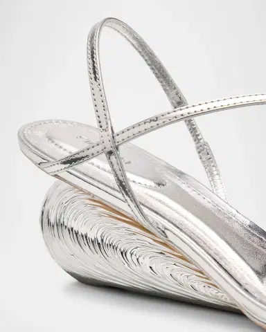 Simkhai Bridget Metallic Wedge Strappy Sandals | Thumbnail 5 Simkhai Bridget Metallic Wedge Strappy Sandals | Thumbnail 5