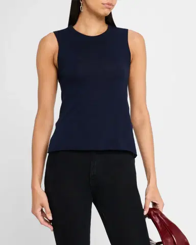 MAJESTIC FILATURES Machine-Washable Cashmere Sleeveless Sweater | Thumbnail 4