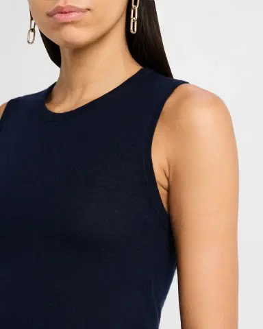 MAJESTIC FILATURES Machine-Washable Cashmere Sleeveless Sweater | Thumbnail 5