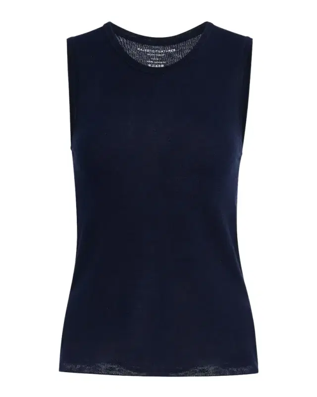Majestic Filatures Machine-Washable Cashmere Sleeveless Sweater