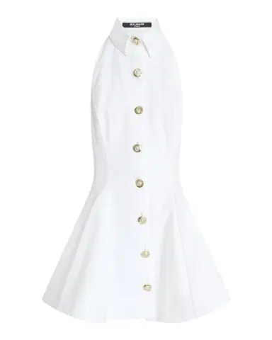 Balmain Halter Popeline Fit-&-Flare Mini Shirtdress | Thumbnail 1 Balmain Halter Popeline Fit-&-Flare Mini Shirtdress | Thumbnail 1