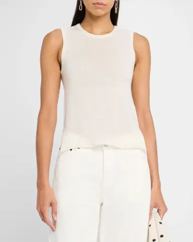 MAJESTIC FILATURES Machine-Washable Cashmere Sleeveless Sweater | Thumbnail 4