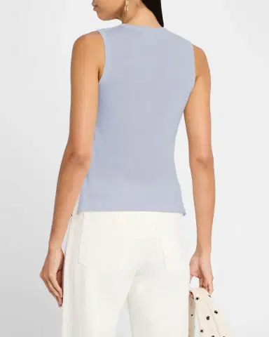 MAJESTIC FILATURES Machine-Washable Cashmere Sleeveless Sweater | Thumbnail 3