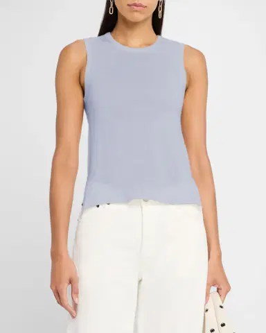 MAJESTIC FILATURES Machine-Washable Cashmere Sleeveless Sweater | Thumbnail 4
