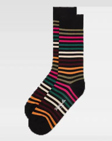 Pantherella Men 's Kilburn Striped Mid-Calf Socks | Thumbnail 2