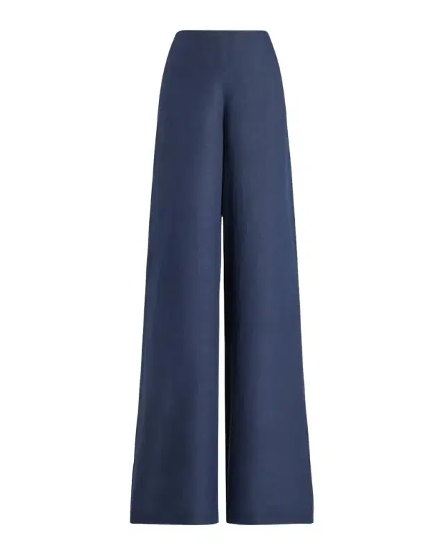 Ralph Lauren Collection Daria Linen Wide-Leg Pants