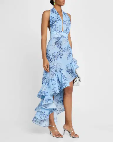 Bronx and Banco Bronte Floral-Print Ruffle Halter Maxi Dress | Thumbnail 2