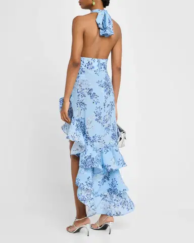 Bronx and Banco Bronte Floral-Print Ruffle Halter Maxi Dress | Thumbnail 3