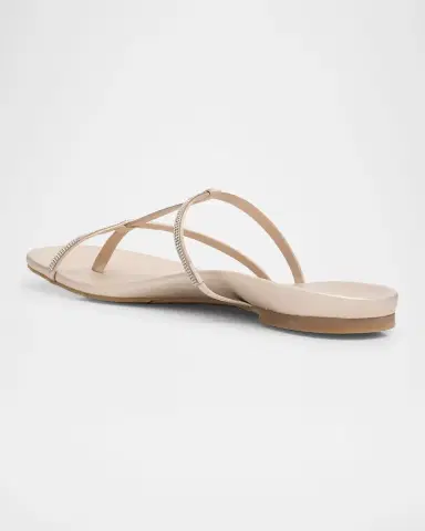 PEDRO GARCIA Belisa Crystal-Embellished Flat Thong Sandals | Thumbnail 4
