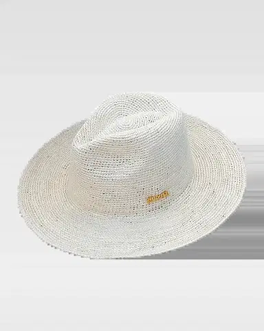 VAN PALMA Milo Gold Plated Logo-Print Straw Hat | Thumbnail 2