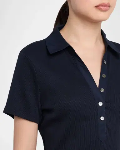 Veronica Beard Kearney Short-Sleeve Polo Tee | Thumbnail 5 Veronica Beard Kearney Short-Sleeve Polo Tee | Thumbnail 5