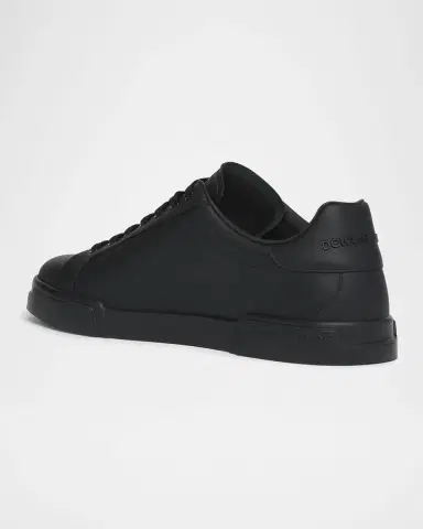 Dolce & Gabbana Men's Portofino Calfskin Low-Top Sneakers | Thumbnail 4