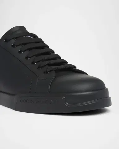 Dolce & Gabbana Men's Portofino Calfskin Low-Top Sneakers | Thumbnail 5