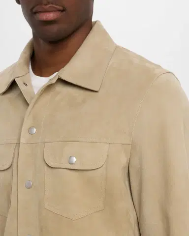 FRAME Men 's Suede Trucker Jacket | Thumbnail 5
