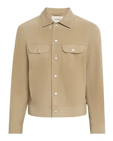 FRAME Men 's Suede Trucker Jacket | Thumbnail 1