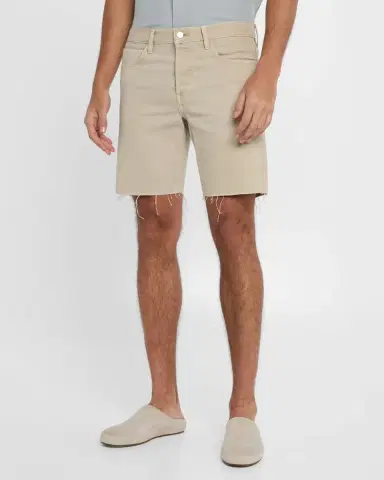 FRAME Men's Relaxed Raw Hem Shorts | Thumbnail 4