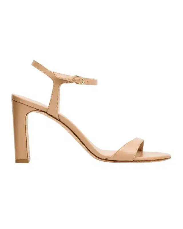 Stuart Weitzman Babette Leather Ankle-Strap Sandals