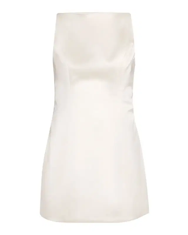 Retrofete Livie High-Neck Satin Mini Dress