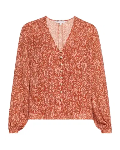Veronica Beard Calvin Printed Long-Sleeve Blouse | Thumbnail 1