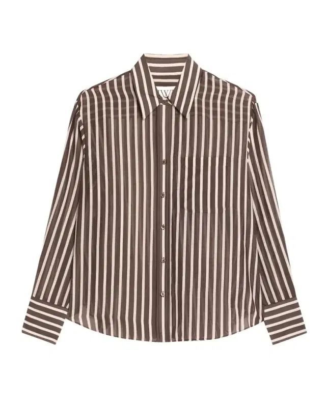 TWP Joey Striped Cotton-Silk Shirt