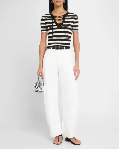 Nili Lotan Tribeca Straight Leg Pants | Thumbnail 2 Nili Lotan Tribeca Straight Leg Pants | Thumbnail 2