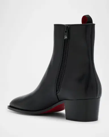 Christian Louboutin Men's Ziggissimo Forever Leather Ankle Boots | Thumbnail 4
