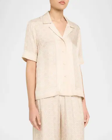 SIMKHAI Koda Button-Front Shirt | Thumbnail 4