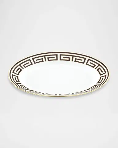 Ginori 1735 Labirinto Ebano Oval Flat Platter | Thumbnail 2 Ginori 1735 Labirinto Ebano Oval Flat Platter | Thumbnail 2