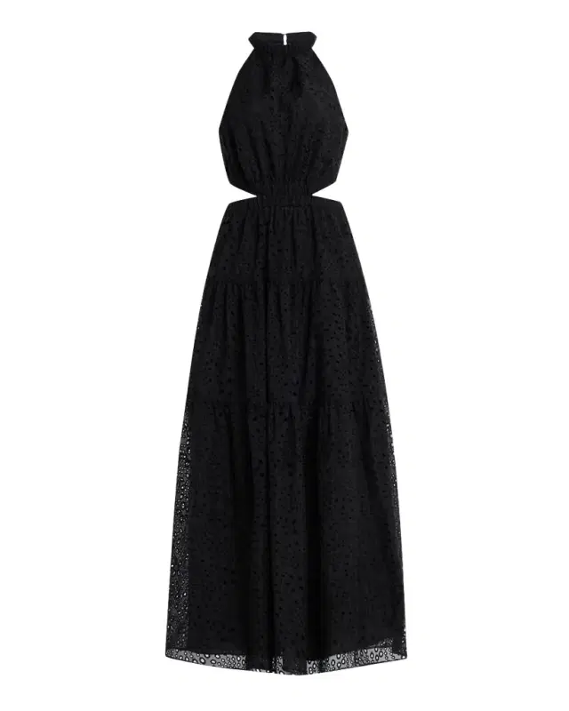 Claudia Embroidered Cutout Maxi Dress
