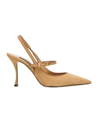 Dolce & Gabbana DG Suede Mary Jane Slingback Pumps | Thumbnail 1 Dolce & Gabbana DG Suede Mary Jane Slingback Pumps | Thumbnail 1