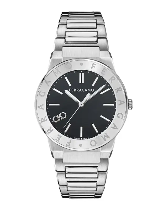 Ferragamo Sapphire Logo 41mm Stainless Steel Bracelet Watch