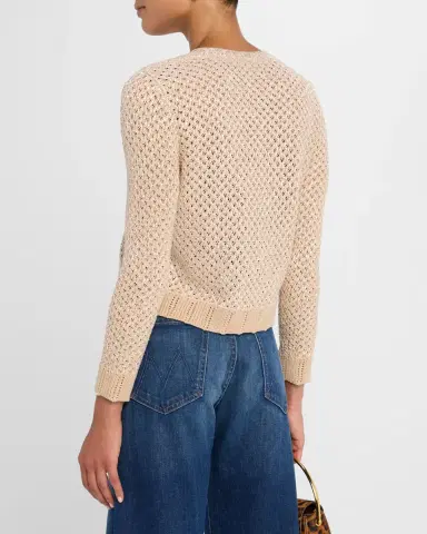 L'Agence Blanca Sequined Knit Cardigan | Thumbnail 3 L'Agence Blanca Sequined Knit Cardigan | Thumbnail 3