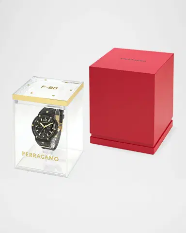 Ferragamo F-80 44mm Translucent Black Bioplastic Chronograph Watch | Thumbnail 2 Ferragamo F-80 44mm Translucent Black Bioplastic Chronograph Watch | Thumbnail 2