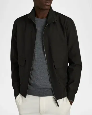 Reiss Men's Funnel-Neck Zip Jacket | Thumbnail 4