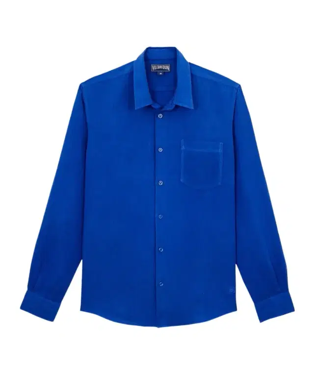Vilebrequin Men 's Caroubis Solid Linen Sport Shirt